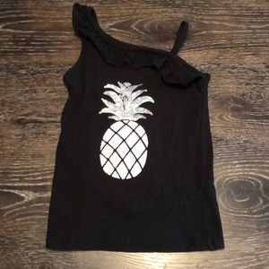 NWOT never worn Justice black pineapple tank top
